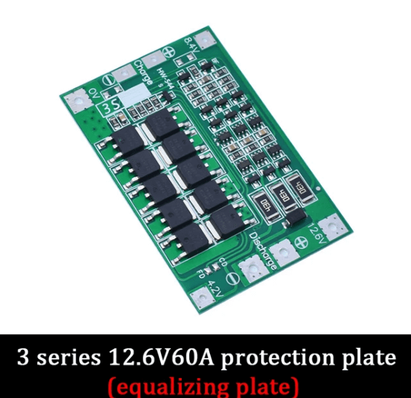 3S 40A/60A Li-ion Battery BMS Protection Board - Safe & Efficient Charging for 18650 Batteries
